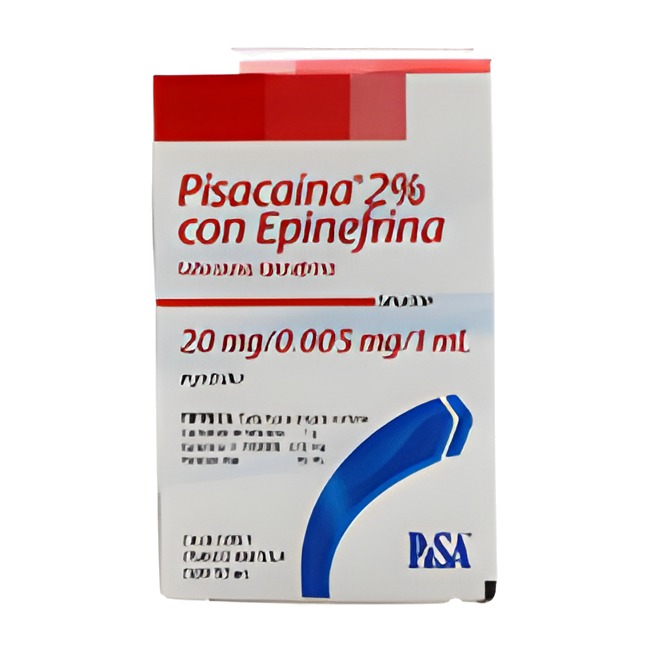 PISACAINA CON EPINEFRINA 2% TAPA ROJA