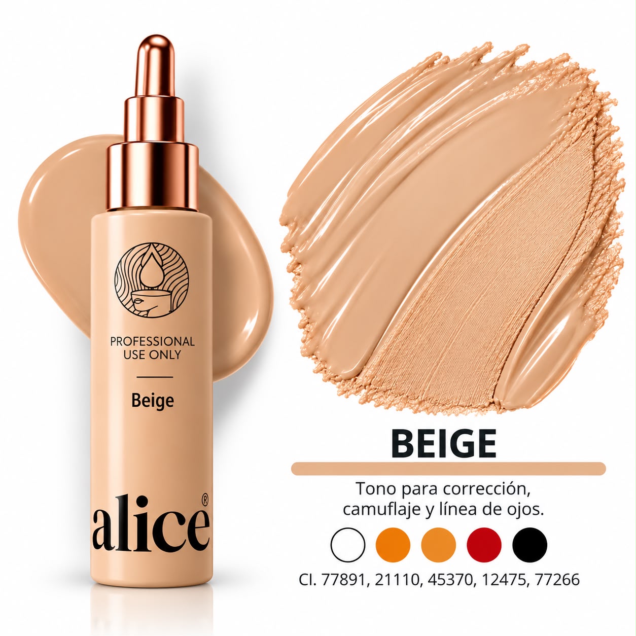 ALICE DELINEADOR Y SOMBRAS DE OJOS - CORRECIÓN Y CAMUFLAJE 15 ML - foto 2