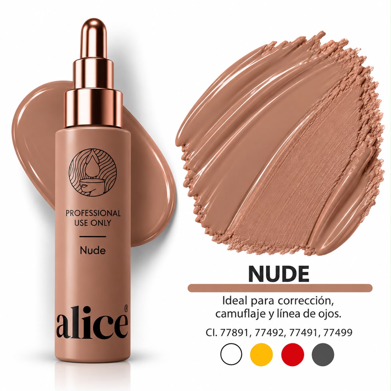 ALICE DELINEADOR Y SOMBRAS DE OJOS - CORRECIÓN Y CAMUFLAJE 15 ML - foto 5