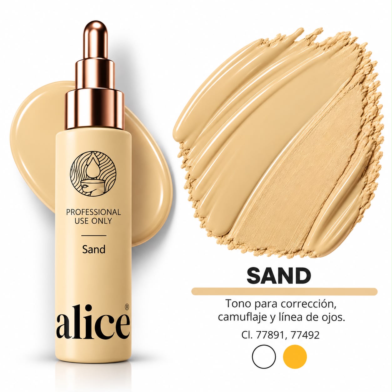ALICE DELINEADOR Y SOMBRAS DE OJOS - CORRECIÓN Y CAMUFLAJE 15 ML - foto 7